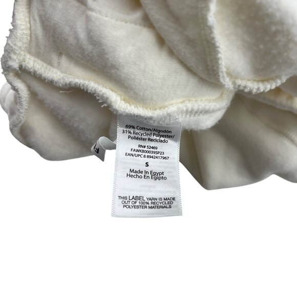 Free Assembly Womens White Drawstring Shorts S Cotton Polyester Blend - Picture 5 of 6